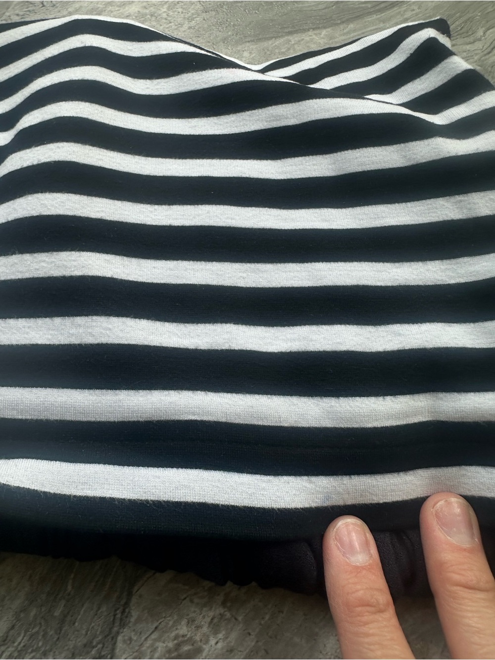 kate spade Black and White Striped Dress with Black Collar 7Y 0209 - Picture 8 of 9